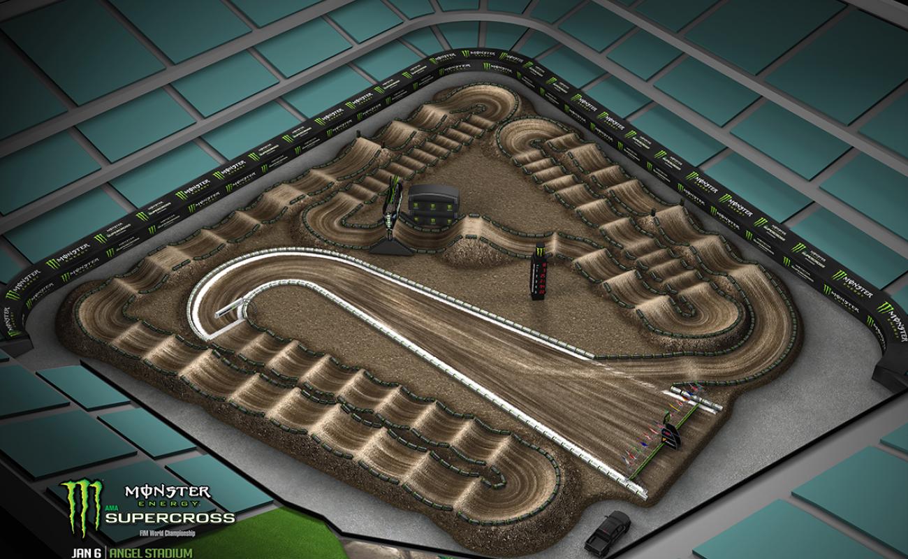 Anaheim 1 Supercross Track Map